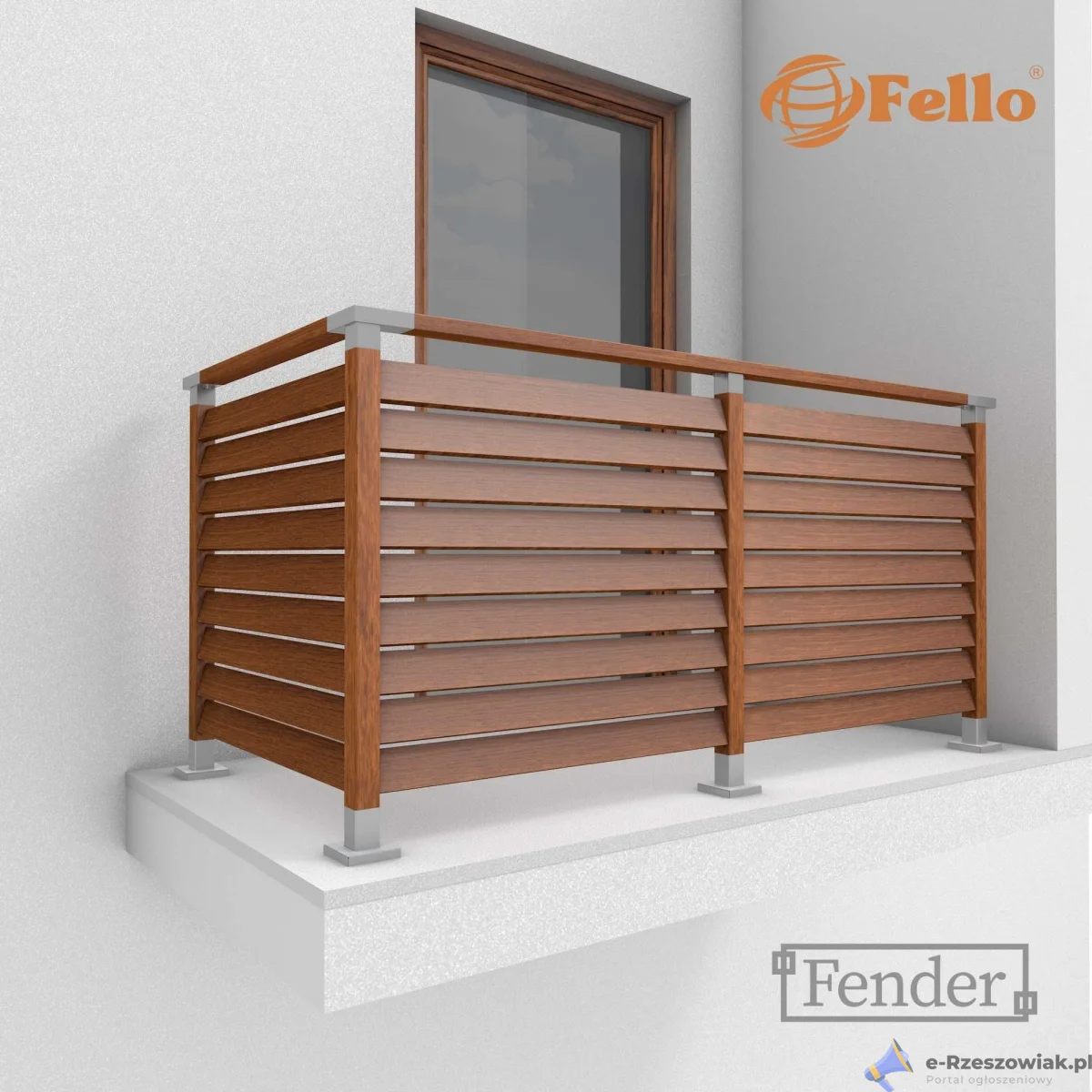 Balustrada tarasowa Fello FENDER balkon taras aluminium barierka