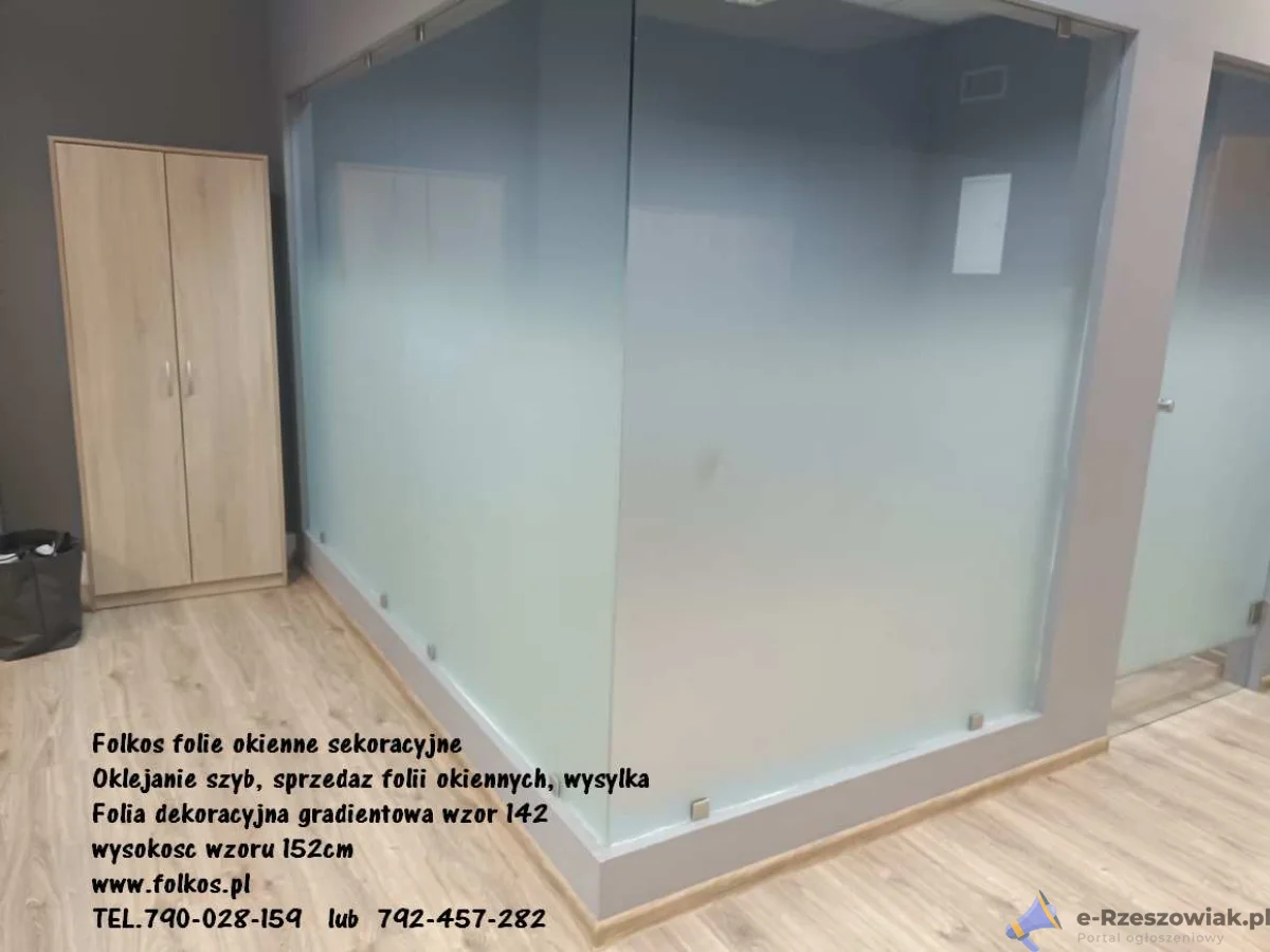 Folie gradientowe Warszawa- wzory gradientowe -Sprzedaż folii, wysyłka cała Polska -Folie z usługą oklejania szyb -Folkos folie okienne