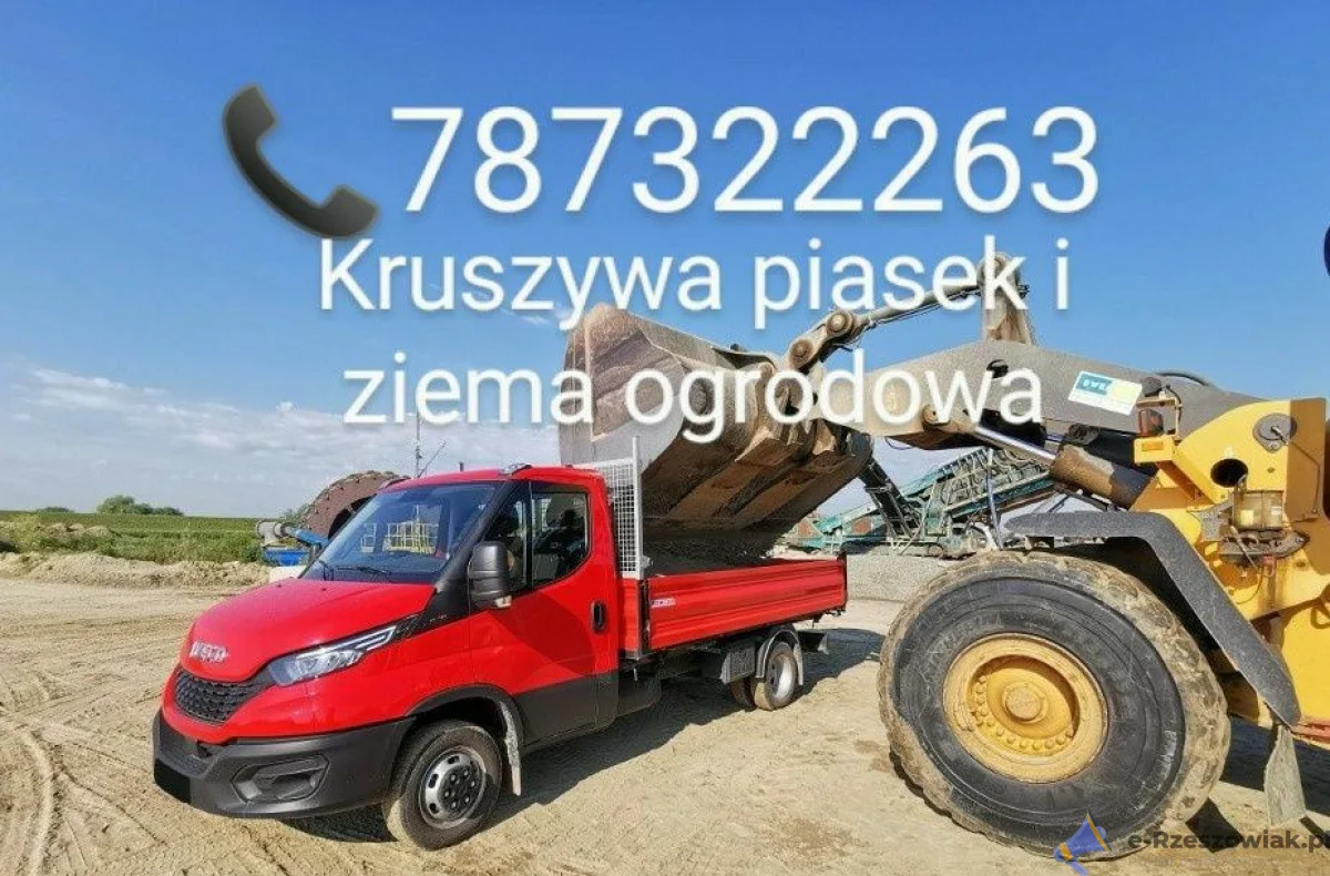 Piasek kruszywa sprzedaż transport Podkarpackie Rzeszów Rudna Mała tel 787322263