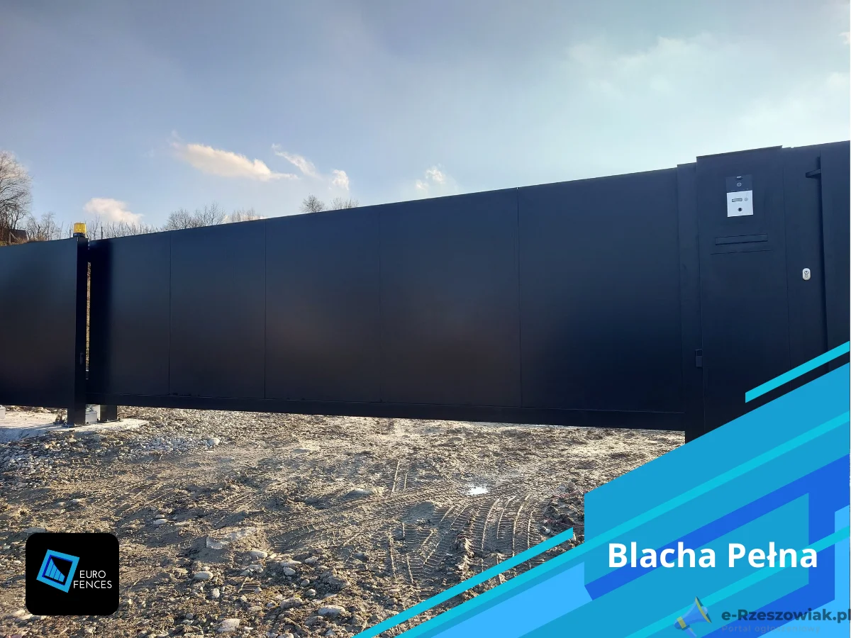 Ogrodzenie aluminiowe - model Pełna Blacha - Euro Fences