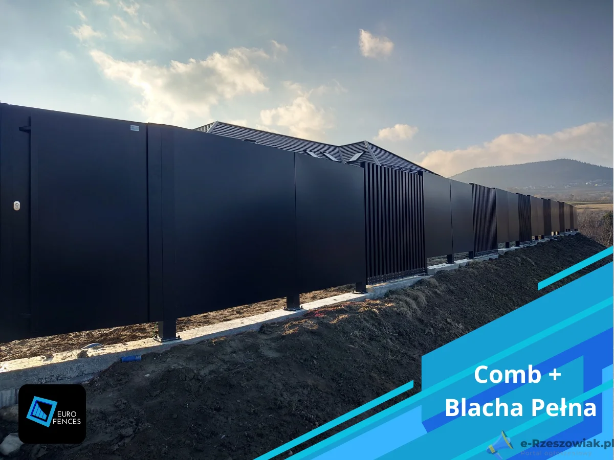 Ogrodzenie aluminiowe - model Pełna Blacha - Euro Fences