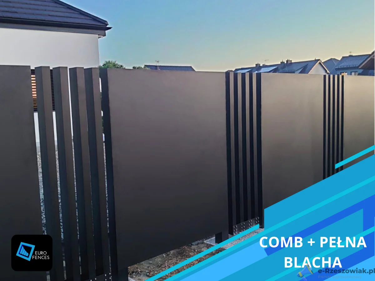Ogrodzenie aluminiowe - model Pełna Blacha - Euro Fences