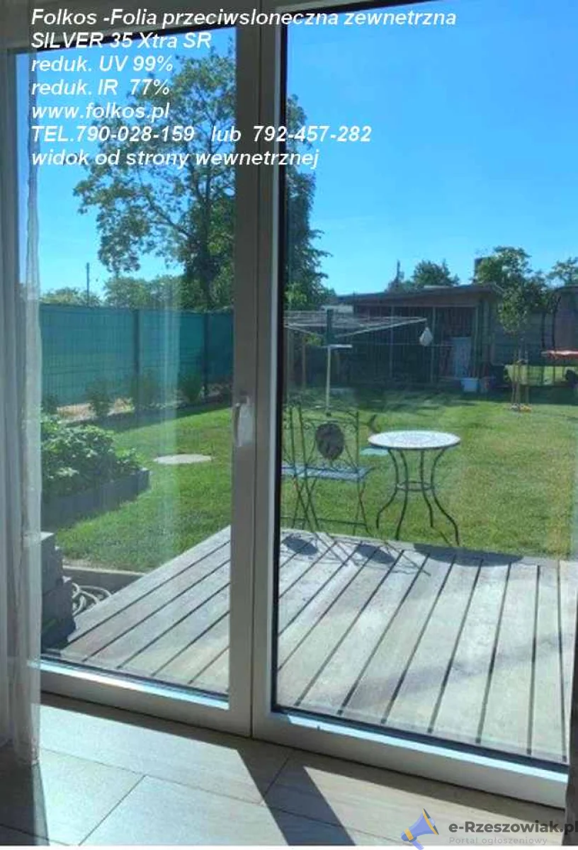 Folie przeciwsłoneczne zewnętrzne Łomża - Folie z filtrem UV i IR - HANITA Coatings, SOLAR Screen -Folkos sprzedaż folii, usługa oklejania szyb