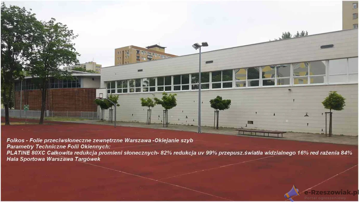 Folie przeciwsłoneczne zewnętrzne Łomża - Folie z filtrem UV i IR - HANITA Coatings, SOLAR Screen -Folkos sprzedaż folii, usługa oklejania szyb