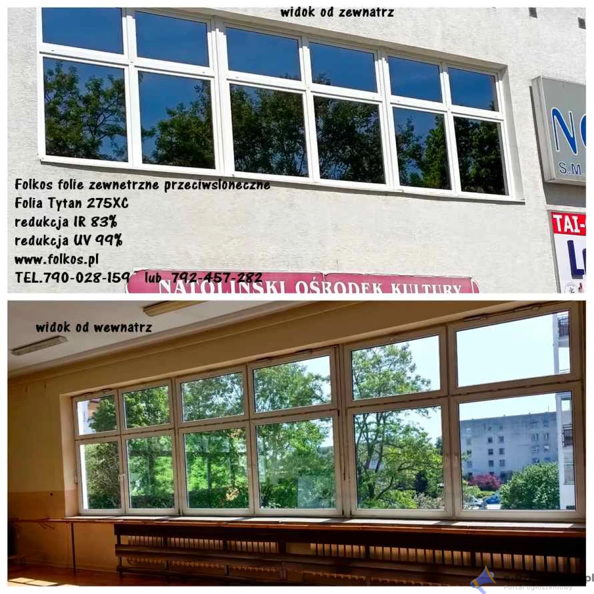 Folie przeciwsłoneczne zewnętrzne Mińsk Mazowiecki -Folie z filtrem UV i IR - Przyciemnianie szyb folią -Folkos folie HANITA Coatings, SOLAR Screen