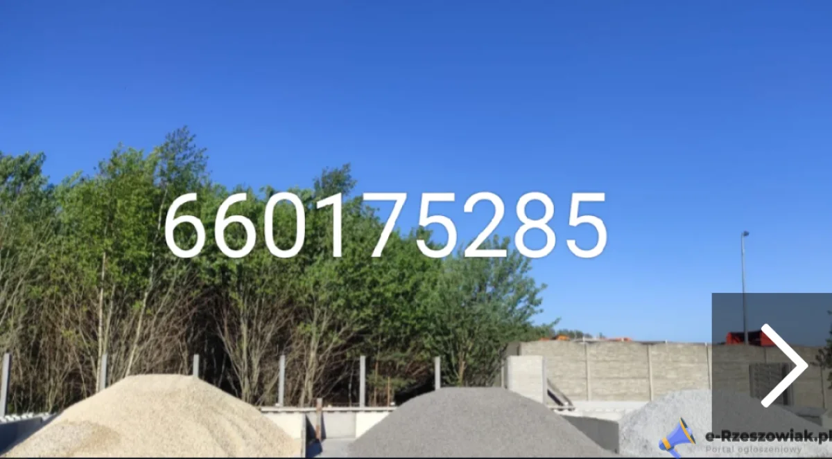 Sprzedaż piasek płukany kopany pod kostkę do betonu murowania Podkarpacie Tyczyn tel 660175285