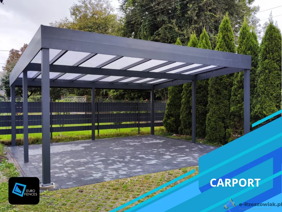 Carport - Wiata samochodowa z aluminium - Euro Fences - Polski producent