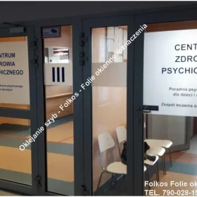 Folie na okna do szpitali, gabinetów lekarskich, gabinetów zabiegowych, pomieszczeń socjalnych, łazienek, siłowni....Folkos folie prywatyzujące Okleja