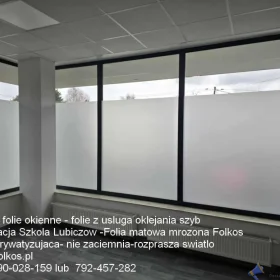 Folie okienne Wołomin - Folie z usługą montażu **Oklejamy okna, drzwi, witryny, balkony, ścianki biurowe, kabiny prysznicowe...** Folkos folie
