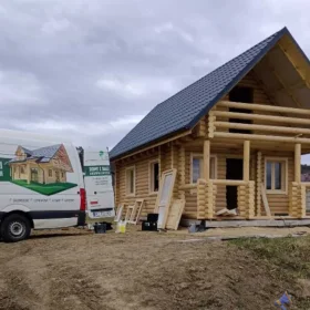 Drewniany Dom z Bala 500X700 z Poddaszem Użytkowym