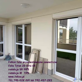 Folie przeciwsłoneczne zewnętrzne Łomża - Folie z filtrem UV i IR - HANITA Coatings, SOLAR Screen -Folkos sprzedaż folii, usługa oklejania szyb 