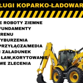 Usługi koparko ładowarka i minikoparka wywrotka roboty ziemne Podkarpackie Rzeszòw Tyczyn Budziwòj tel 692120020