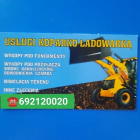 Usługi koparko ładowarka i minikoparka Rzeszòw Tyczyn Budziwòj tel 692120020