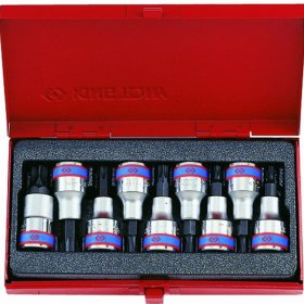 ZESTAW NASADEK Z KOŃCÓWKĄ TORX 1/2 9 cz. KRÓTKIE T20 - T60 KASETA